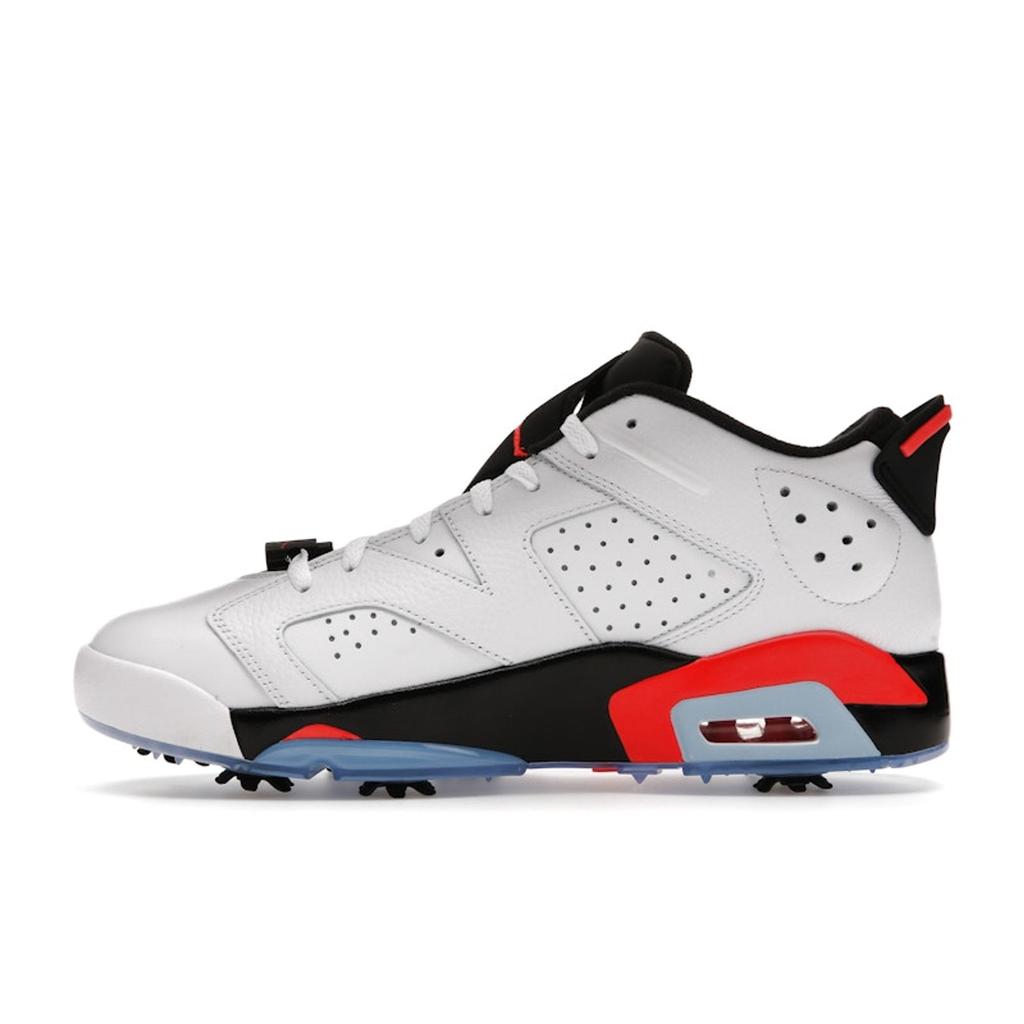 Air Jordan 6 Retro Low Golf White Infrared Unisex Sneakers Infrared-23 Black DV1376-106