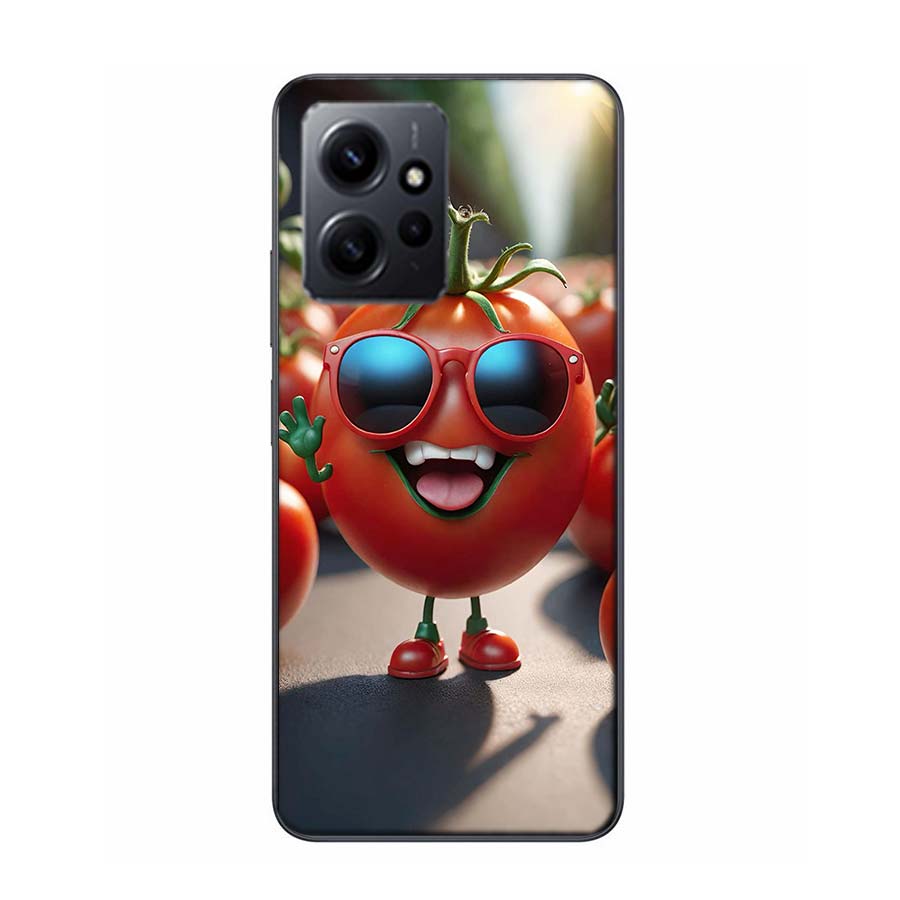 Angry Tomatoes Phone Case For Redmi 12 13C 12C 15C 9 10 10C Note 13 Pro Plus 14 15 Pro 9T 9C 9A TPU Soft Cover Clear Cell Cases