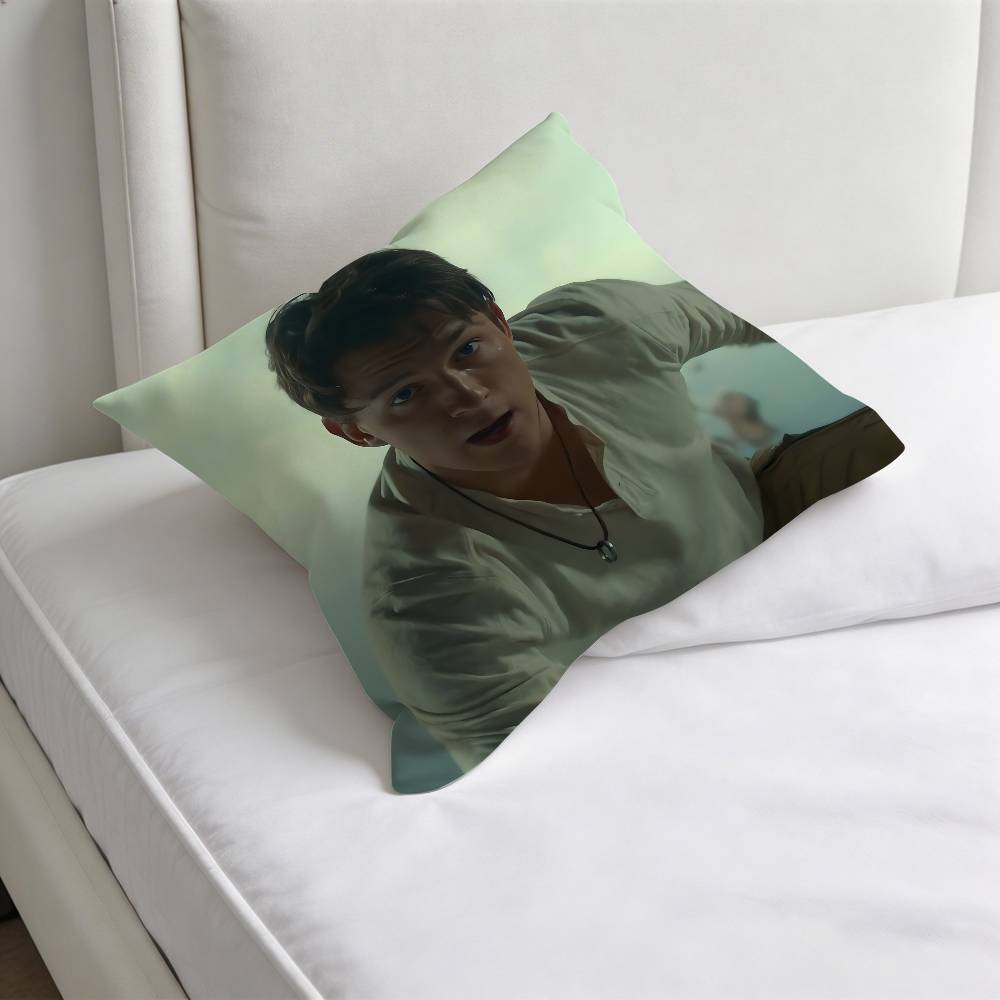 Funny Tom HHolland Actor Decorative Square Pillow Cover Modern Cushion Case for Living Room Bedroom