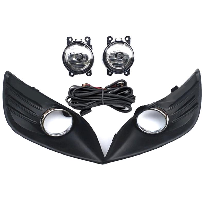 

Противотуманные фары для Ford Focus MK2 2009-2011 Галогенная фара Противотуманная фара Крышка Решетка Хромированная окантовка Комплект проводов Замена чёрный
