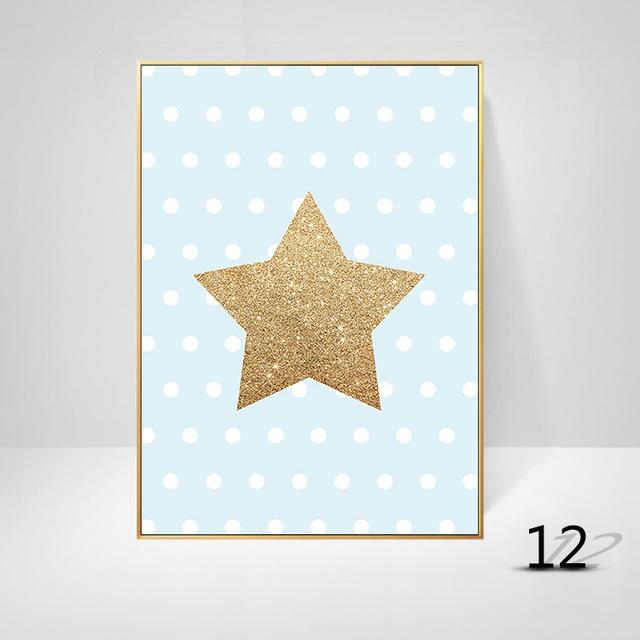 Ins Fresh Style Modern Cartoon Elephant Rabbit Sheep Room Decorative HD Hanging Painting Cuadros Decoracion Salon Canvas Art