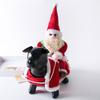 Funny Pet Christmas Outfit With Ride On Design For Small Dog Cats Holiday Celebration Dressingup Santa Claus Costume