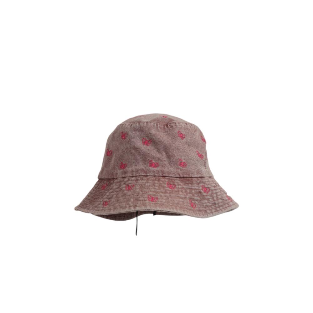 Windproof Butterfly Embroidered Cowboy Hat Retro Big Brim Sun Hat Fisherman's Hat  Autumn
