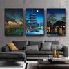 New Japanese Landscape Retro Art Canvas Painting Cartoon Poster Office Wall Painting Living Room Bedroom Home Decoration Mural No Frame
