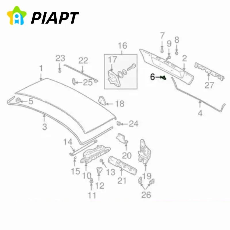 10pcs Styling Clips for BMW E36 E34 E38 E31 - OE# 51718108613