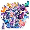 56 Starry Sky Cat Graffiti Stickers Cosmic Cat Colorful Cute Cat Creative Sticker Batch