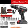 Cordless Impact Drill Set Car Lithium battery Screwdriver Speed Drilling Screw Driver wrench 1+25 torque adjustment