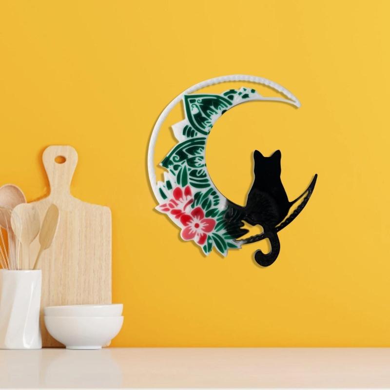 DIY Resin Casting Mold Pendant Moulds Craft Molds Moon Shape Wall Decorations Ornament Molds Silicone Material for Craft