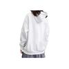 Li Ning Logo Embroidered Casual Hooded Pullover Fleece Sweatshirt Unisex Sweatshirt White AWDR615-1