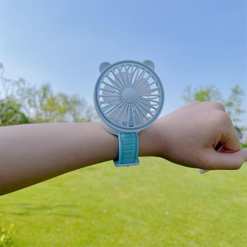Cute Cartoon Mini USB Rechargeable Wrist Fan for Kids