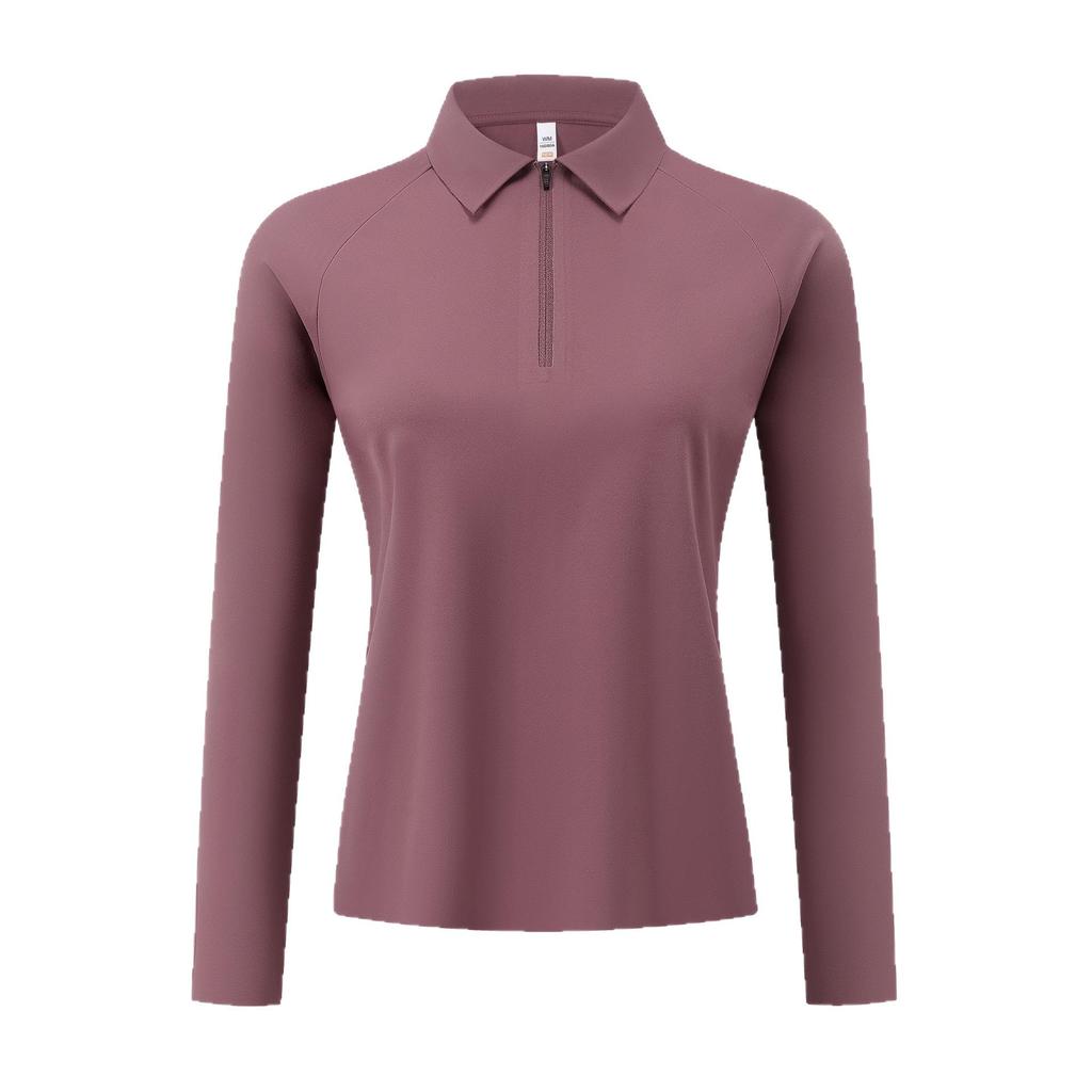 2025 Autumn/Winter Women's Long Sleeve Polo Shirt - Soft, Skin-Friendly, Moisture-Wicking, Heat-Retaining, and Warm-Locking Design