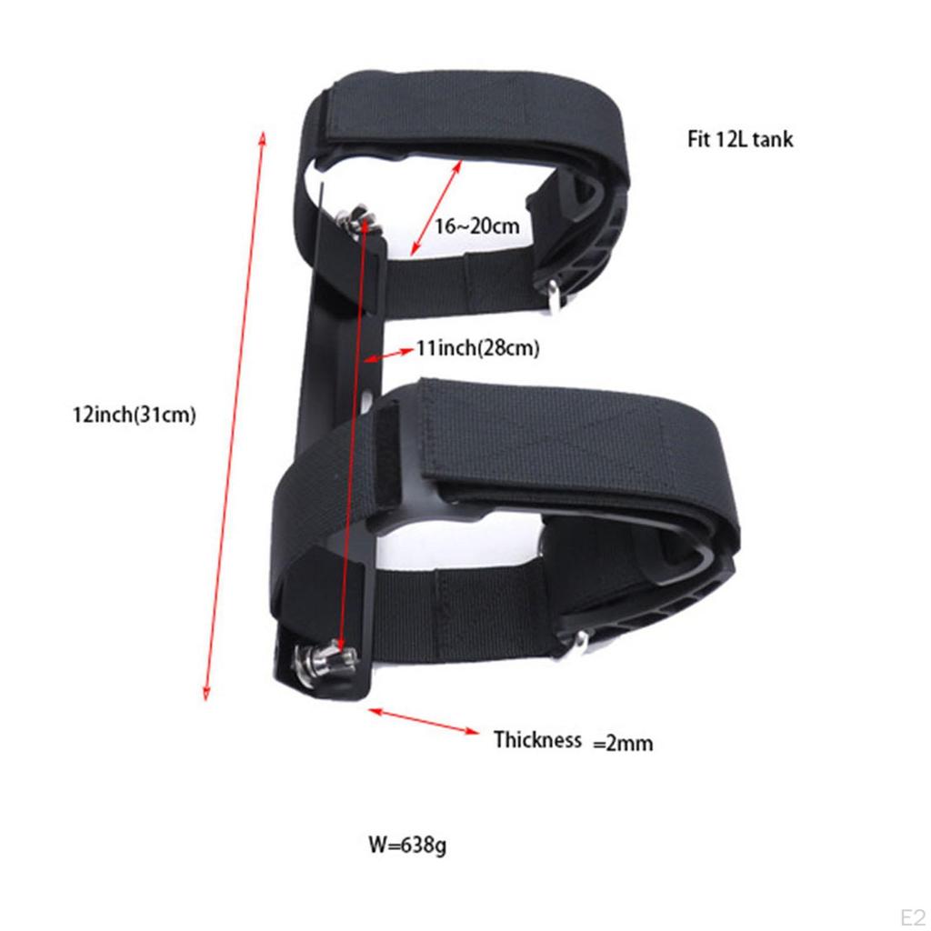 Diving Backplate Bracket Aluminum Alloy Back Plate Cylinder for Underwater
