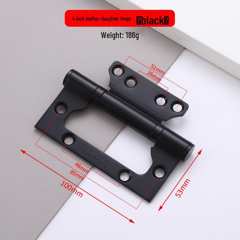 Automatic Stainless Steel Spring Hinge with Invisible Buffer for Wooden Doors