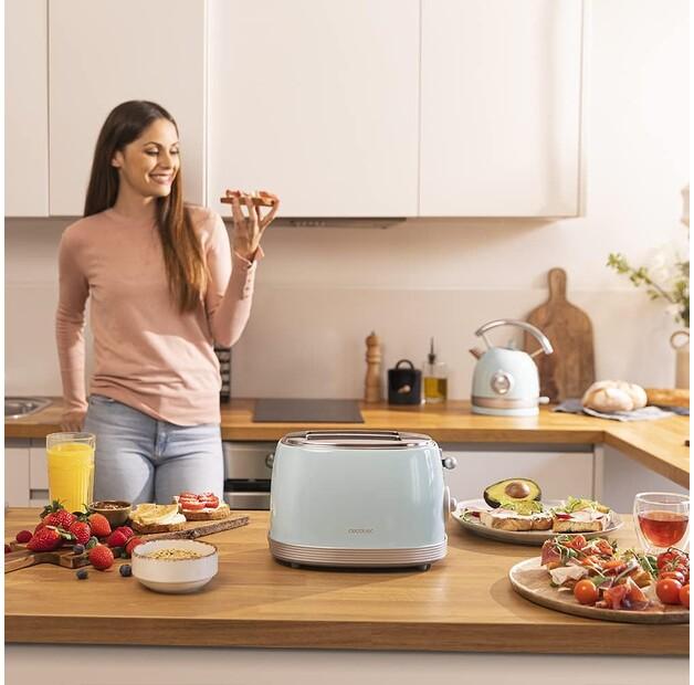 Тостер Cecotec 03208 Toast & Taste Vintage 800 blau