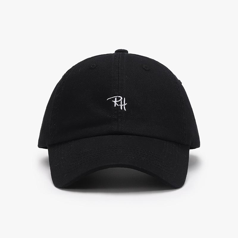 Hat Women's Spring Outdoor Soft Top Letter Embroidery Men's Baseball Cap Fashion Versatile Curved Brim Washed Cap Tide