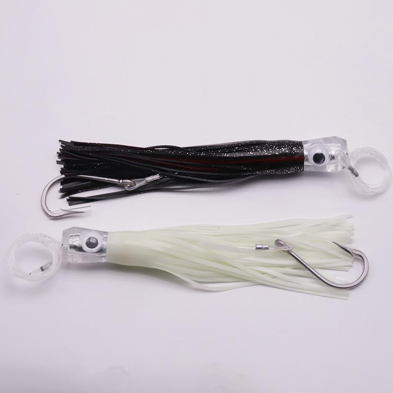 Saltwater Fishing Squid Skirt Lure - 8.5 Inch, 6 Colors, Bionic Trolling Lure