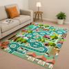 City Street Road Traffic Race Track Child Interaction Game Cartoon Living Room Kid Playroom Non-Slip Area Rug Carpet for Bedroom