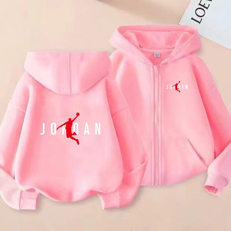 Hot-selling Basketball Star Print Kids Charming Clothes Zipper Style Hoodie Girls Boy 3-12 Years Leisure Fashion Sweatshirt Coat