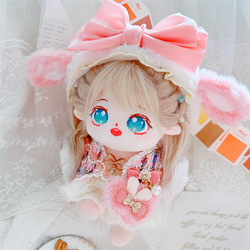 Niannyyhouse 20cm Plush Toy Clothes: Tweed Skirt Suit, Tiara, Jacket, Skirt, Backpack, Cotton Doll Accessories, Dress-Up