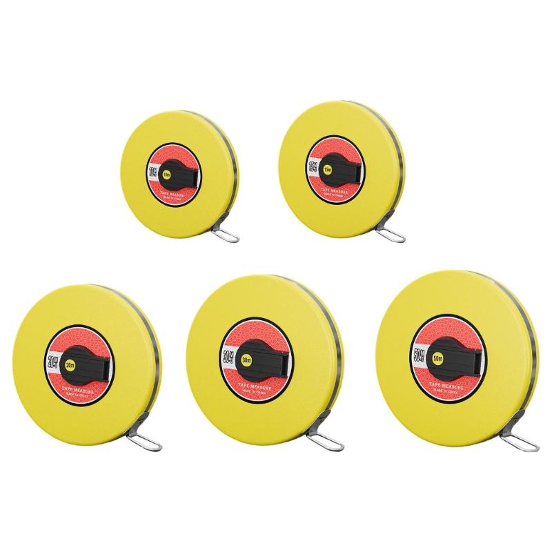 10/15/20/30/50m Hand Crank Fiberglass Tape Measure Feature Shockproof ABS Housing for Longevity Construction Ruler Tape