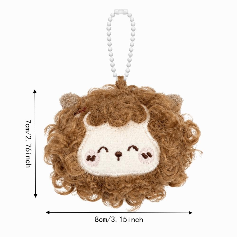 Soft Curly Haired Lamb Pendant Lightweight Sheep Pendant Bag Charm Plush Sheep Keychain  Teen Girl