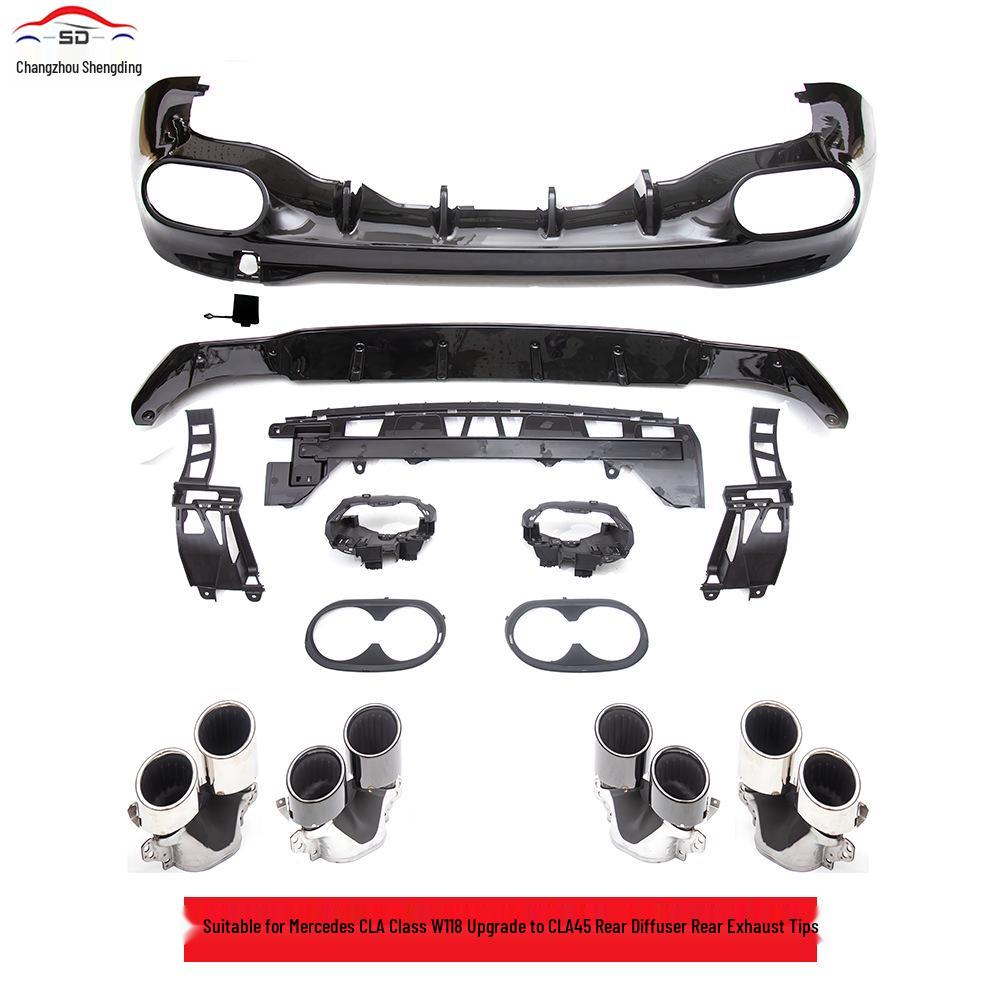 Mercedes-Benz CLA-Class W118 (2019+) Rear Diffuser & Exhaust Upgrade To CLA35/45