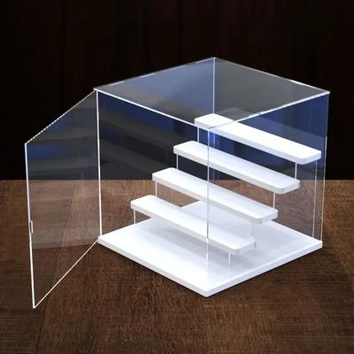 Transparent Acrylic Toy Model Storage Box Desktop Multi-layer Perfume Cosmetics Jewelry Ladder Dust-proof Storage Cabinet