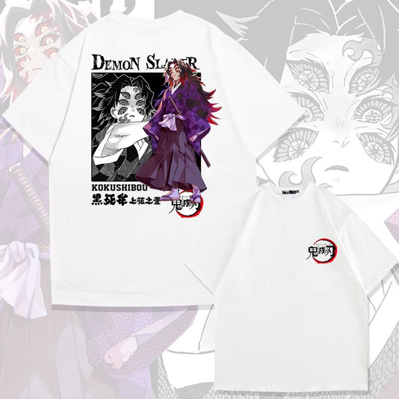 Demon Slayer Animation Derivatives Kamado Tanjirou Tshirt Printing Mens 2025 Summer Fashion Casual Oversized Streetwear