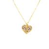 Heart-shaped Women's Necklace, Non-fading Clavicle Chain with Micro-inlaid Colored Zircon, Elegant Pendant Accessory