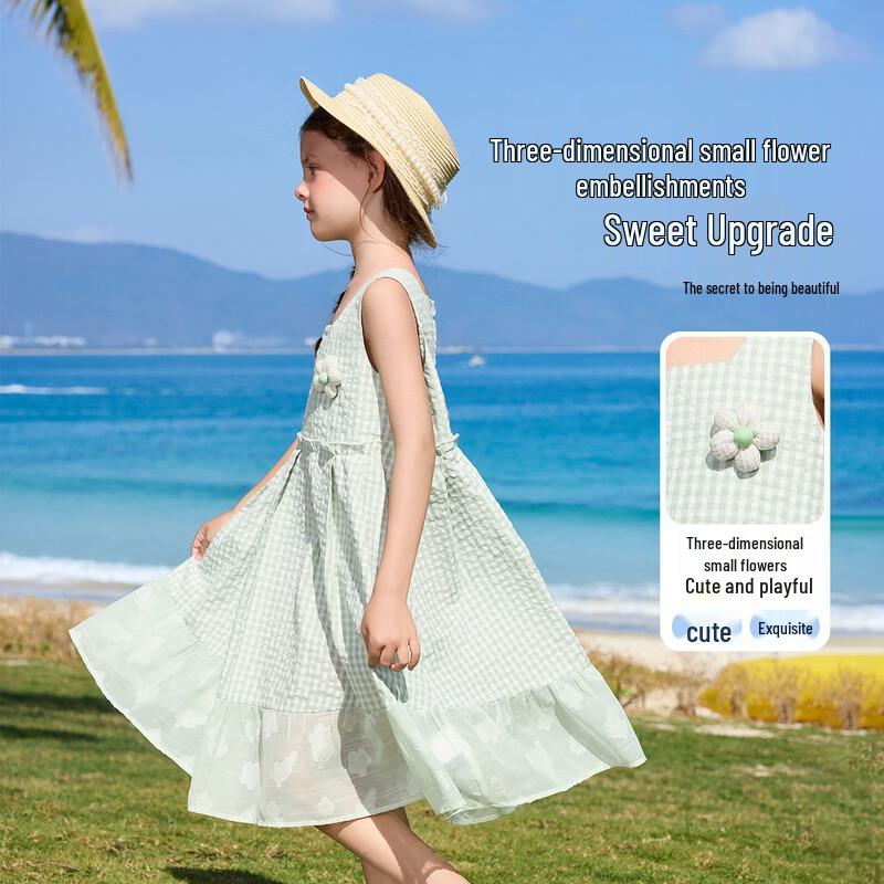 ASK JUNIOR Girls' Summer Sleeveless Princess Dress