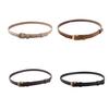Women Belt Imitation Leather Adjustable Length Thin Belt Solid Color Dress Shirt Tops Waistband Fashion Accessories