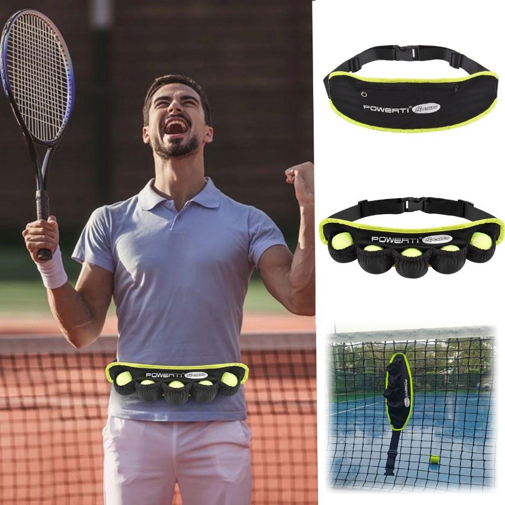 Elastic Pouch Tennis Balls Holder Fanny Pack Waist Bag Tennis Tennis Ball Bag  Walking Jogging