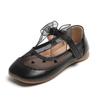 2024 Summer New Children Flat Shoes Girls Mesh Bowknot Casual Shoes Kids Square Toe Non-slip Leisure Comfy Baby Shoes