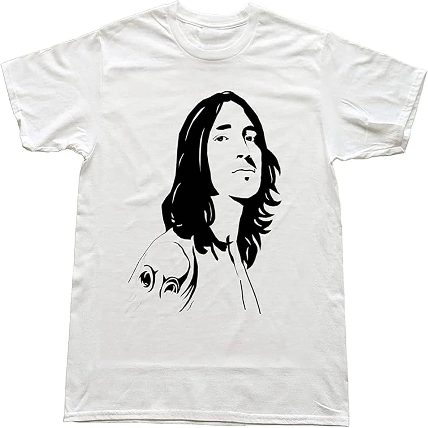 Men s Nerdy Unique John Frusciante Plain White t Shirt White XS