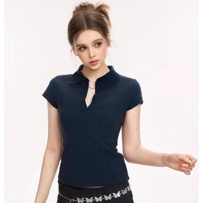 Women's Retro Polo Short Sleeve T-shirt