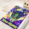 Custom 1Pc Custom Mecha Dragon Anime Flannel Personalized Rug Non Slip Floor Mat Soft Carpet for Living  Bedroom Office Home Decor Gift
