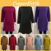 Womens Winter Long Pullover Sweatshirts Featuring Cozy High Neck Design And Split Hem