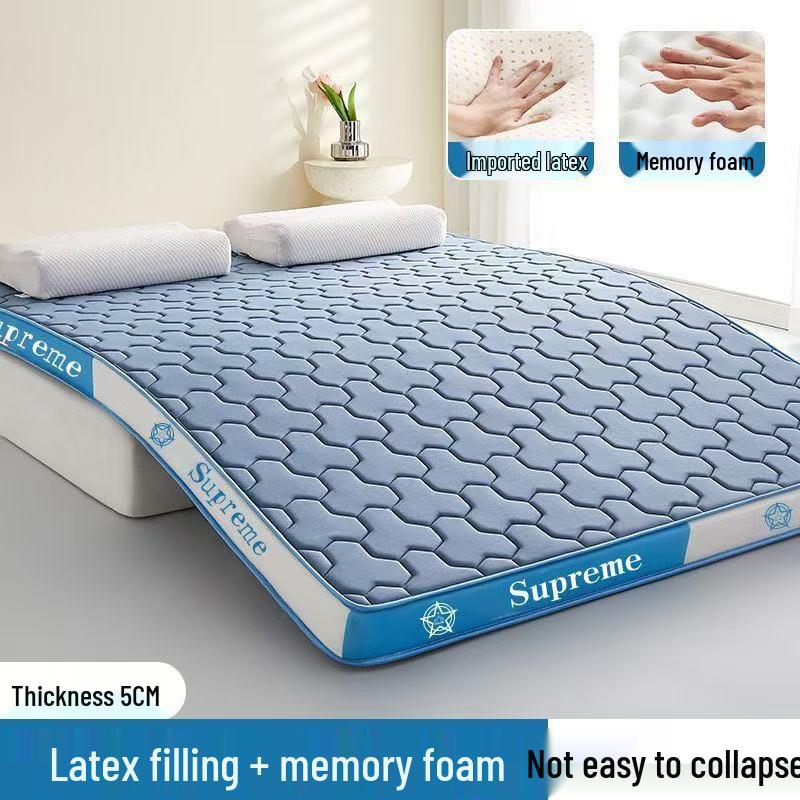 Latex Memory Foam Matratze Weiche Auflage für Studentenwohnheime - Faltbar, Einzelgröße