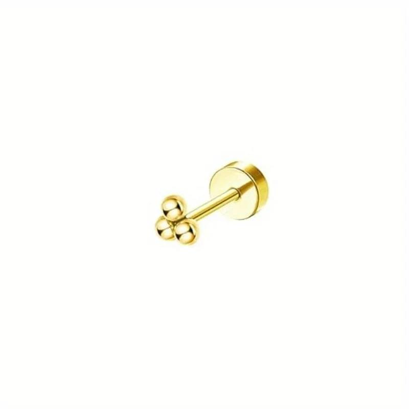 Bobisty 1Piece Earrings for Women Men Stainless Steel Tiny Cartilage Star Moon Heart Elegant Cartilage Piercing Jewelry