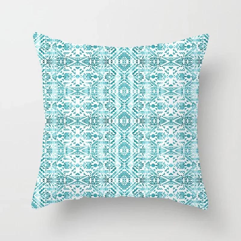 Mint Green Pillow Case Home Decorative Cushion Cover Modern Geometry Printing Pillowcase Sofa Couch Waist Pillow Covers