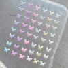 50Pcs Crystal Rhinestones Nail Art Sparkle Butterfly Shapes Charms Jewelry for Luxury 3D Nail Design Accessories