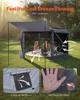 Pop Up Gazebo Screen Tent, 3.6 X 3.6 M Large 6-Sided Camping Canopy Tent with Removable Top & Carry Bag, Quick-Set & Bite-Proof, Screen House Sun