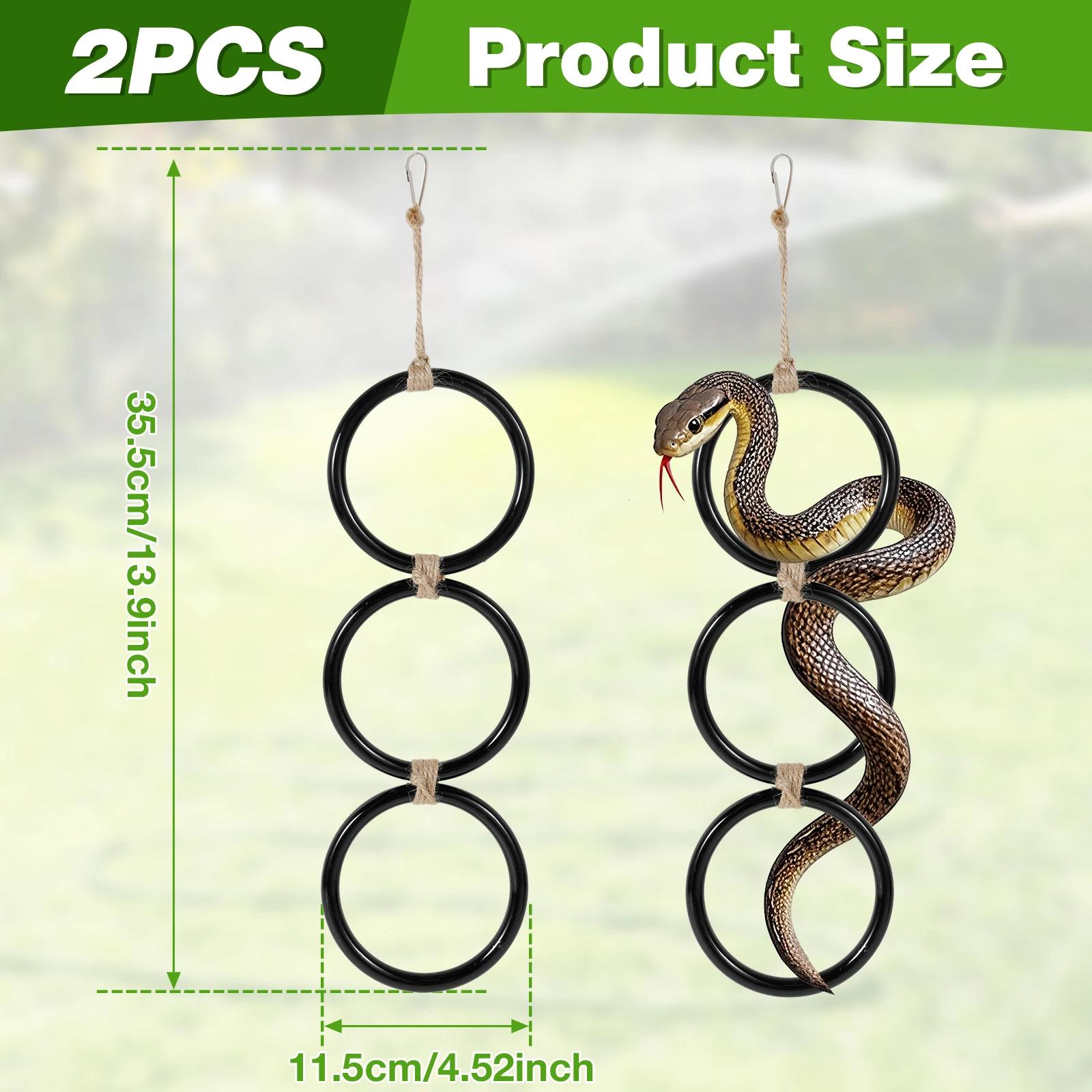 

2Pcs Snake Climbing Ring Pet Toy Metal Corn Snake Climbing Hoop 3 Ring Parrot Climbing Toy Reptile Tank Accessories Pet Supplies