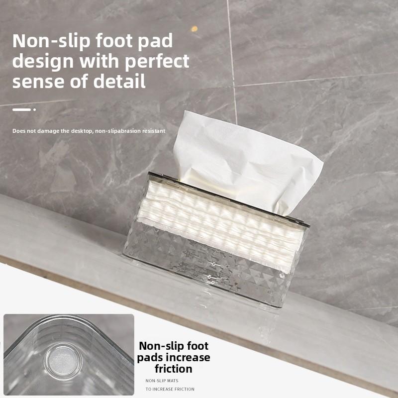 Light Luxury Nail-free Diamond-free Strong Load-bearing Bathroom Hole-free Wall-mounted Tissue Box