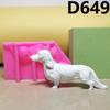 Sausage dog animal candle silicone mold cute dog epoxy resin silicone mould home decor ornament dog concrete cement gypsum molds