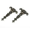 2pcs Hinges + 10 Screws Retro Bronze Zinc Alloy Butt Hinges Antique Wooden Box Decorative Hinge Repair Kit Furniture Home