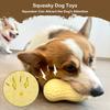 Squeaky Dog Toys Interactive, Peanut Shape Dog Toys Teeth-Cleaning Squeak Dog Chew Toy, Durable for Medium Dogs, Large & Small Breeds - Puppy Teething