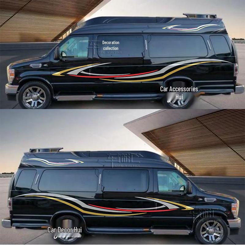 Ford E350 RV Pinstripe Decal - Car Waistline Decoration Sticker for GMC and Ram RVs