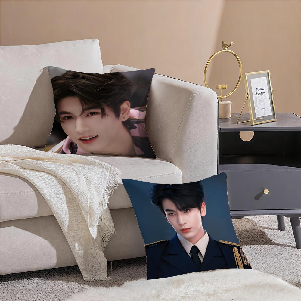 Handsome Versatile Chinese Actor ZZhangLingHe Cushion Cover Throw Pillow Cover Hidden Button Durable Polyester Chair Cushion