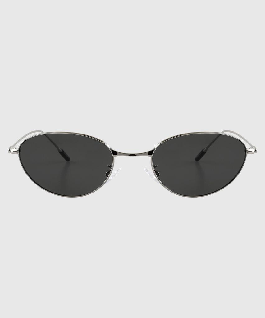 Tuditeo Acm Vintage Slim Metal Sunglasses Nylon Tinted Lenses C2 Silver Black